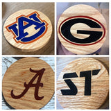 Custom Oak Coaster Set