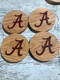 Custom Oak Coaster Set